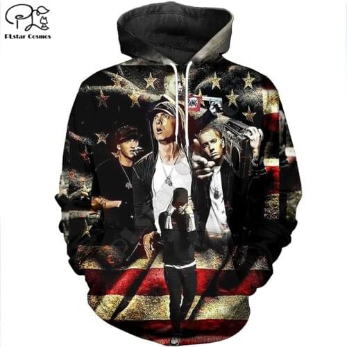 Fashion Rapper Eminem hoodies 3D printed Sweatshirt Hoodie Harajuku Autumn Streetwear women for men Casual Tracksuit