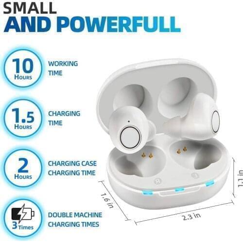 Intelligent Newest Style Hearing Aid Rechargeable Low-Noise Wide-Frequency One-Click Operation Elderly In-Ear Deaf Hearing Aids