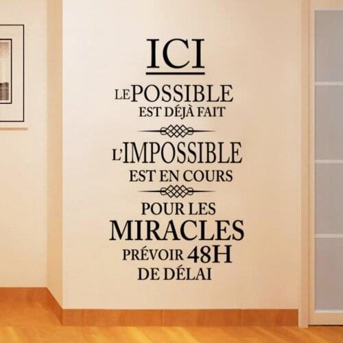 ICI Miracles Happen Vinyl Wall Stickers Home Decoration Living room Bedroom Wall Decals DIY Art Murals JG2707