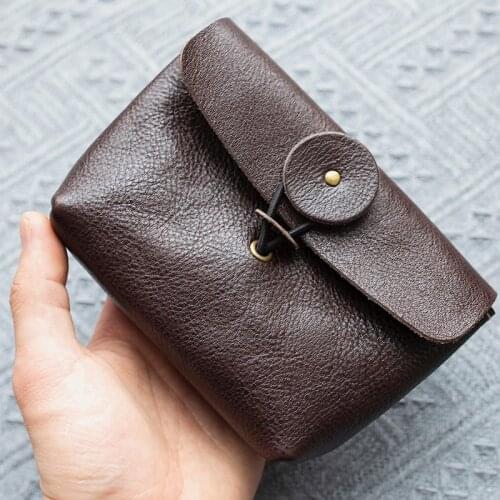 Womens Coin Wallet Made of Real Leather Designer Mens Purse Vintage Leather Clutch Small Bag Luxury Woman Money Wallet Gifts
