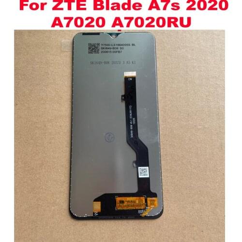 Best Working LCD Display Touch Screen Digitizer Assembly Glass Sensor For ZTE Blade A7s 2020 A7020 6.5" Mobile Panel Parts