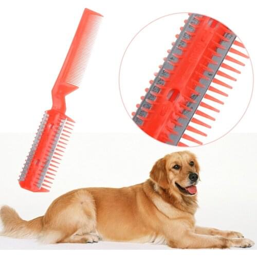 1 Pcs Superior Dog Trimmer Random Color Simple Hair Grooming Comb 2 Razor Cutting Remover Brush Pet Cat Accessories Supplies