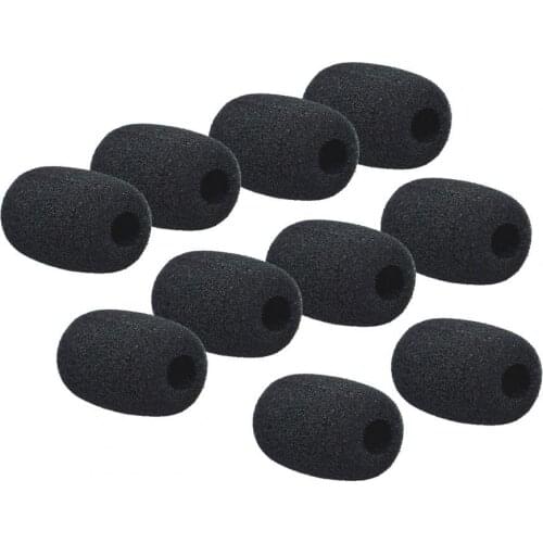 10pcs Headset Replacement Foam Microphone Cover Telephone Headset Mic Cover Microphone Windscreen Windshied Headset Foam New