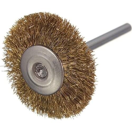 10pcs Brass Wire Brush Round Brushes Disc Brush Pot Brush For Dreme 25mm P2b4 Die Grinder Rotary Electric Tool