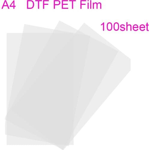 100PC A4 PET Transfer Film For Direct Transfer Film Printing For DTF Ink Printing PET Film Printing And Transfer