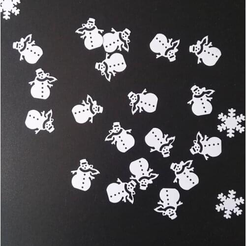 15G Christmas Snow Frozen Glitter Snowman Birthday Party Confetti Die Cut Punches Halloween Decorations Sprinkle Table Scatters