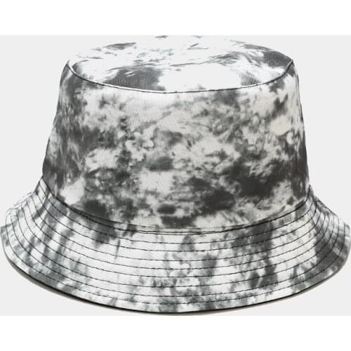 2021 New Tie Dye Print Bucket Hats for Women Summer Hat Sunscreen Sun Hat Panama Caps For Men Sun Cap Sunshade Casquette Cap