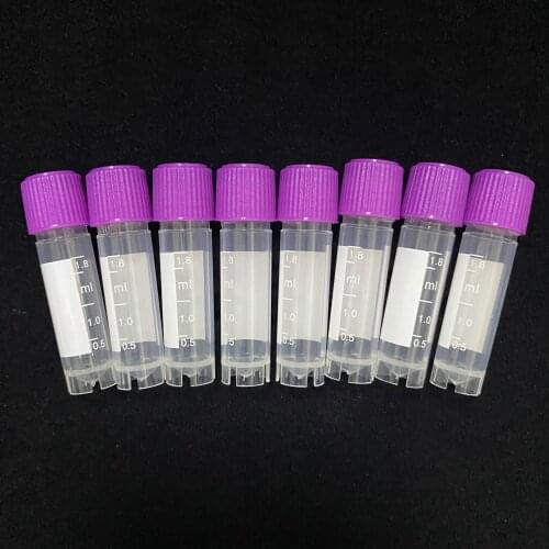 50pcs Lab Consumables Plastic Sterile DNase/RNase Free 2ml Cryogenic Vials
