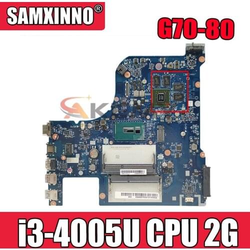 AILG1 NM-A331 FOR Lenovo Ideapad G70-80 Z70-80 Laptop Motherboard With i3-4005U CPU 2G DDR3L Motherboard tested 100% work