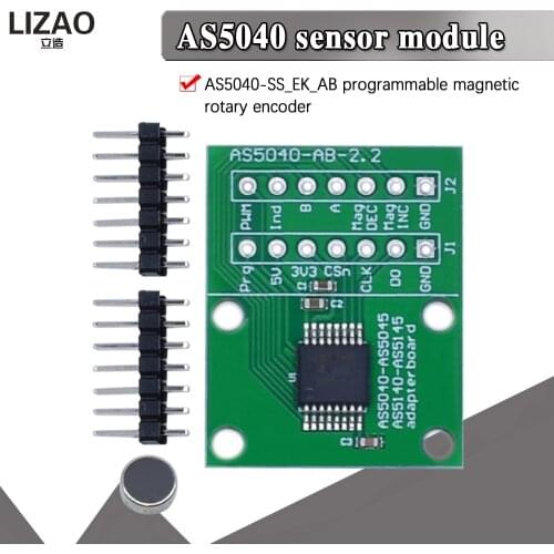 AS5040-ASST AS5040 Programmable contactless magnetic rotary encoder sensor module replaces optical encoder for arduino