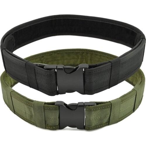 Combat Canvas Duty Tactical Sport Belt with Plastic Buckle Army Military Adjustable Outdoor Fan Hook & Loop Waistband