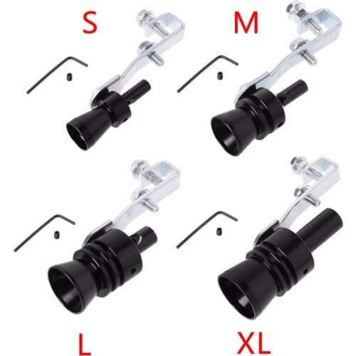 Black Exhaust Fake Turbo Simulator Whistle Pipe Sound Muffler Blow Off Bov Valve