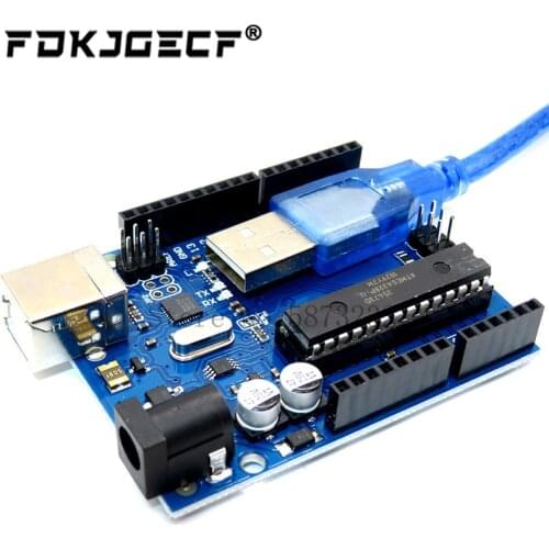 For UNO R3 Official ATMEGA16U2+MEGA328P Chip For Arduino UNO R3 Development board + USB CABLE