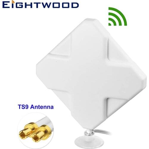 Eightwood High Gain 4G LTE 35dBi Panel MIMO Dual TS9 Male Antenna Aerial for Netgear LB1120 LB1121 LB2120 Nighthawk M1 MR1100
