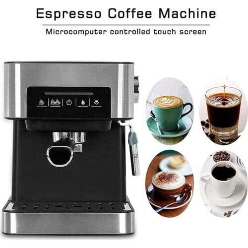 Espresso Coffee Machine Electric Coffee Grinder Espresso Coffee Machine Semi-Automatic Touch Screen Coffee Machine 220V