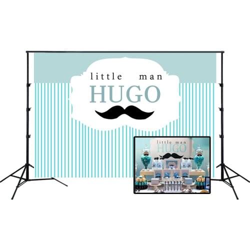 HUAYI Photography Backdrop Birthday Party Baby Shower Child Photo Background Little Man Boys Newborns Photo Booth BackdropW-2317