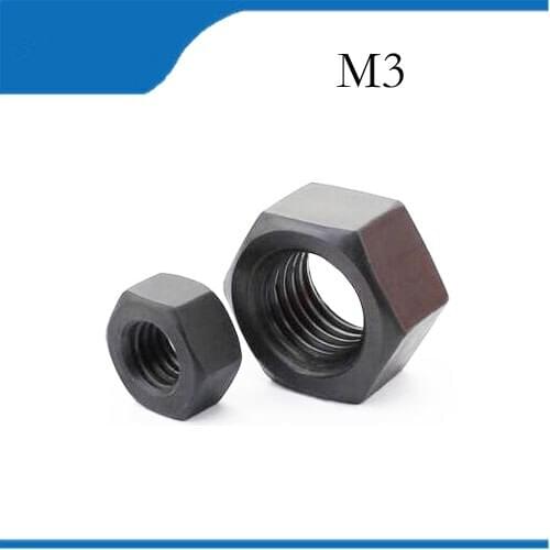 1000pcs M3 Nut Hex Nut Carbon Steel Black High Hex Nutsert Best Selling Stainless Thread Nutstainless bolts,nails,riveter