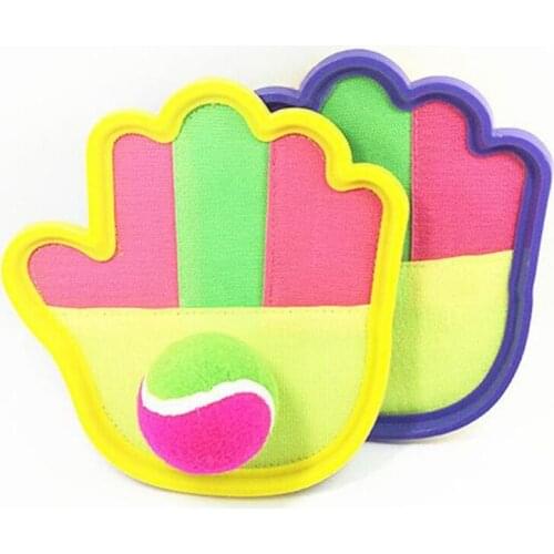 J60B PE Class Teaching Aid Sports Game Catching Toy with 2 Sticky Rackets Funny Gift