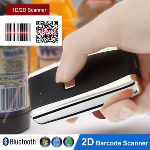Pocket Wireless Bluetooth Barcode Scanner Laser Portable Reader Red Light CCD Bar Code Scanner for IOS Android Windows