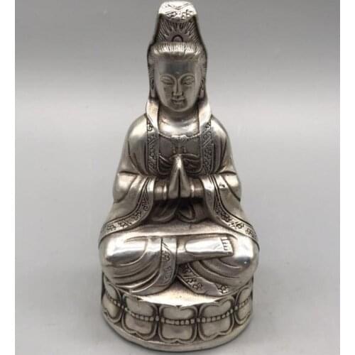 China copper Guanyin Buddha crafts statue