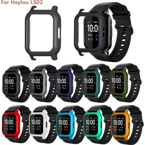 Colorful PC Protective Case Cover For Haylou LS02 Smart Watch Bumper protector Frame Shell