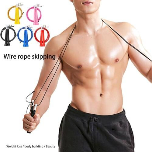 HOT SALES!!! 300cm Adjustable Steel Speed Skipping Jump Rope with Ball Bearing Workout Tool