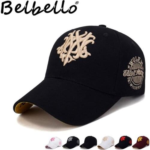Belbello Mens hat summer korean version duck tongue cap outdoor female sunscreen sun hat leisure-free baseball cap