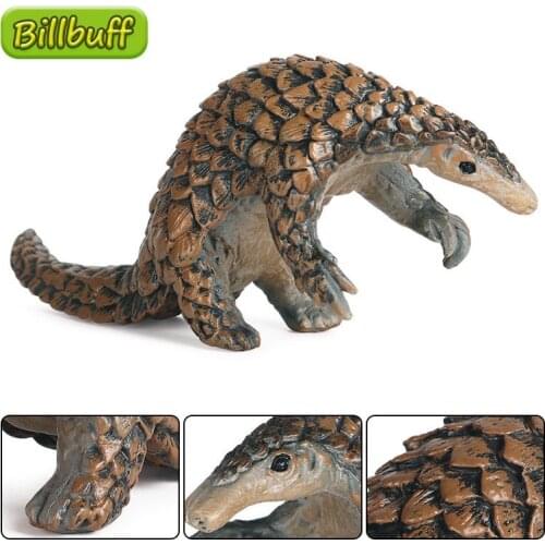 New Simulation Wild Animal ABS Pangolin Action Figure Collection Miniature Cognition Educational Toy for Children Christmas Gift