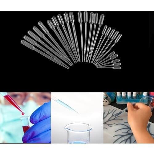200Pcs 0.2-3ML Plastic Resin Tools Disposable Squeeze Transfer Pipettes for Silicone Mold UV Epoxy Resin Craft Jewelry Making