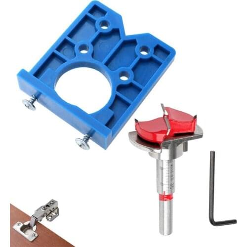 Concealed Hinge Jig Forstner Bit Sets 35mm Hinge Hole Cutter for Cabinet Hinges and Mounting Plates
