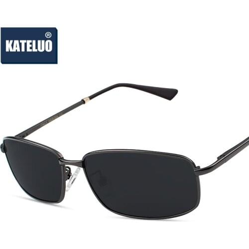 KATELUO 2020 Classic Mens Sunglasses Polarized Lens UV400 Male Sun Glasses Rectangle Glasses for Driving Eyewear For Men 2236