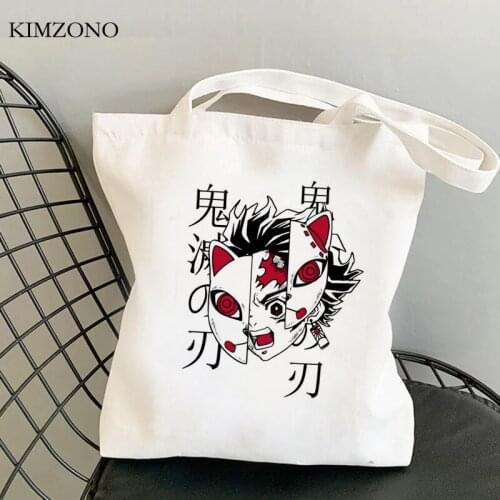 Demon Slayer Kimetsu No Yaiba shopping bag shopping shopper bolsas de tela jute bag bag cloth bolsas ecologicas sac tissu