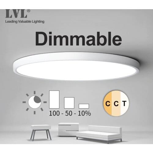 LED Dimmbale Panel Light 12W 18W 24W 32W 220V Preset 3000K 4000K 5000K For Bedroom Livingroom Bathroom Modern Panel Light