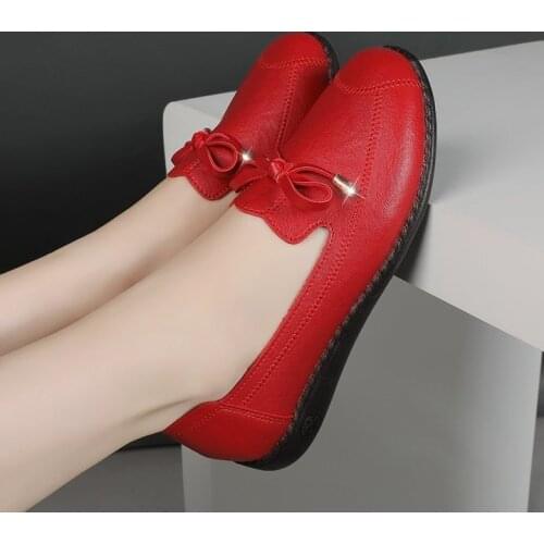 Womens Flats Casual Butterfly-knot Fashion Shoes Woman Female Boat Shoes Slip-on Loafers Sapato Feminino Newest