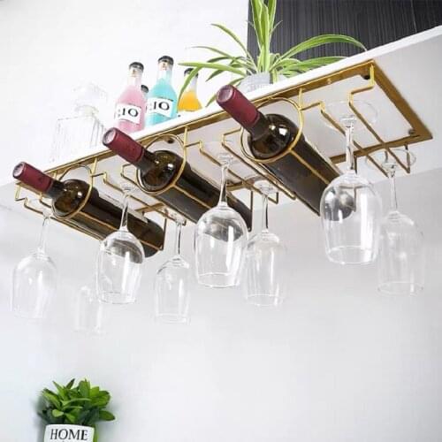 Rustic Farmhouse Vintage Wall Mounted Wine Bottle Racks Wine Display Rack Wine Glass Rack For Home Kitchen Decor Bar Wine Cellar