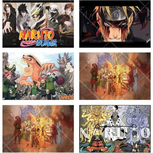 Japanese Anime Naruto Poster Kakashi Sasuke Canvas Painting Mural Wall Art Picture Living Room Bedroom Home Decoration