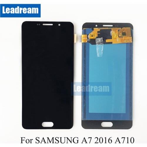 AMOLED 5.5'' LCD for SAMSUNG Galaxy A7 2016 LCD Display A7100 A710F A710 LCD Touch Screen Digitizer Replacement