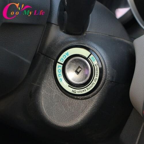 1 Piece Car Stickers Luminous Ignition Key Ring Switch Cover Trim Sticker for Corolla 2014 2015 2016 2017 Accessories