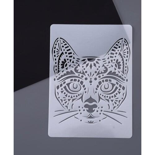 1PC Cat Stencils PaintingTemplate DIY Scrapbooking Photo Album Decorative Coloring Embossing Stencils Drawing Template Reusable