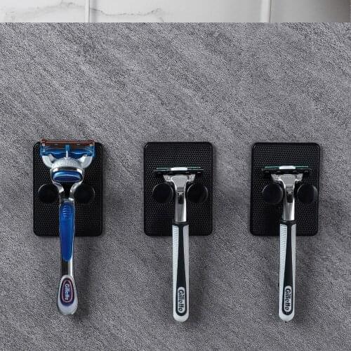 3 Pcs Punch-Free Racks To Hang Toilet Razor Rack Hook Racks Razor Racks Men Shaver Shelf Bathroom Accessories