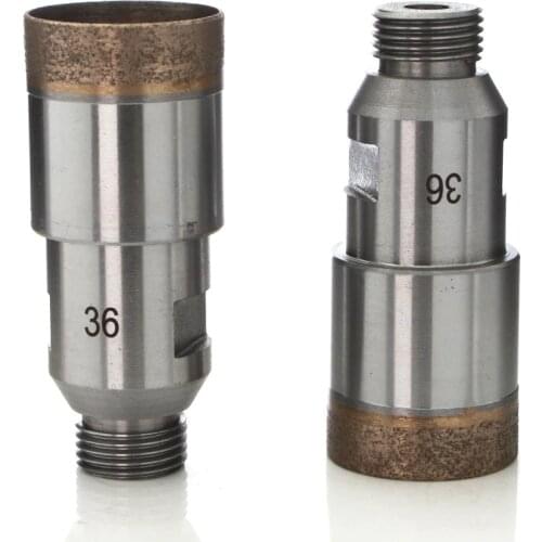 5pcs Sintered thread shank drill bit for glass marble ceramic granite hollow thin wall glass drilling tool zt005