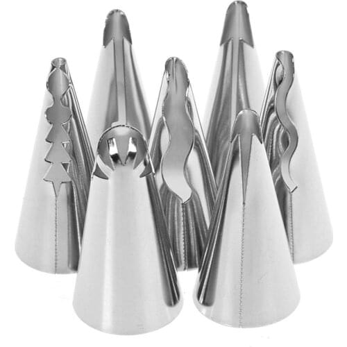 7pcs/set Wedding Russian Nozzles Pastry Puff Skirt Icing Piping Nozzles Pastry Decorating Tips Cake Cupcake Decorator Tool