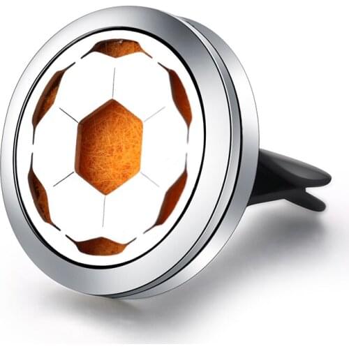 Football Styles Car Aroma Air Freshener Clip Stainless Steel Essential Oil Diffuser Perfume Lockets Pendant Aromatherapy Jewelry