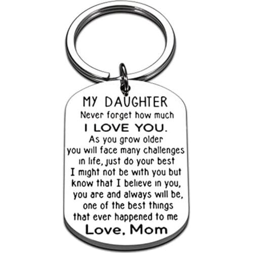 To My Daughter Keychain 2021 Gradation Gifts Inspirational From Teen Adult Girls Kids Birthday Christmas Wedding Presents