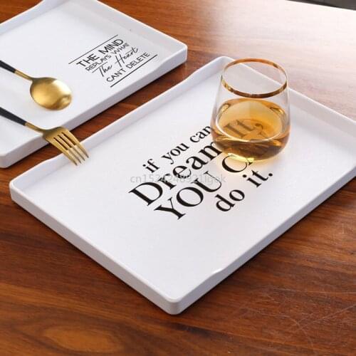 Water Cup Rectangular Tray Household Tea Tray Fruit Tray Nordic INS Tray Tea Cup Kettle Tray Storage Tray