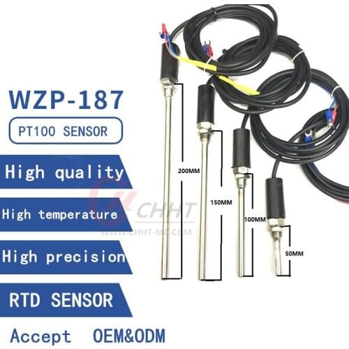 Smart Pt100 Temperature Sensor WZP-187 Stainless Steel Waterproof Temperature Probe ,Sensor Pt100 RTD and Sensor Pt100