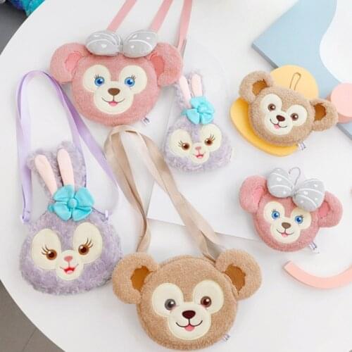 Duffy and Friends Kawaii Disney Bear Duffy ShellieMay StellaLou Stuffed Plush Bag Lovely Bag for Girls Gifts for Kids