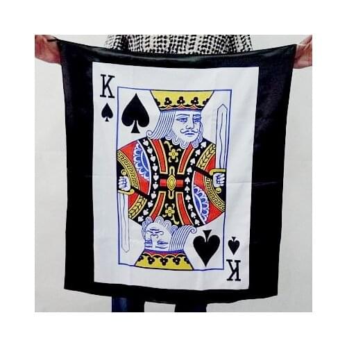 Pocket to Pocker Card (Spade K) Pocket Disappearing Magic Tricks Magician Stage Close Up Gimmick Props Mentalism Comedy Magie