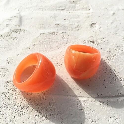 UJBOX US Size 7-8 Acrylic Resin Ring for Women Girls Personality Jewelry Accessories Wholesale Bulk