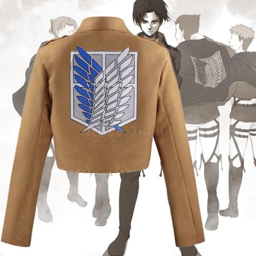 Attack On Titan Scout Legion Cosplay Costume Japanese Anime Shingeki No Kyojin Cosplay Jacket Coat for Women Men Adult C34M159